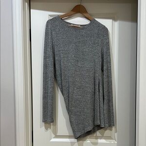 Alexander Wang Heather Gray Long Sleeve Top